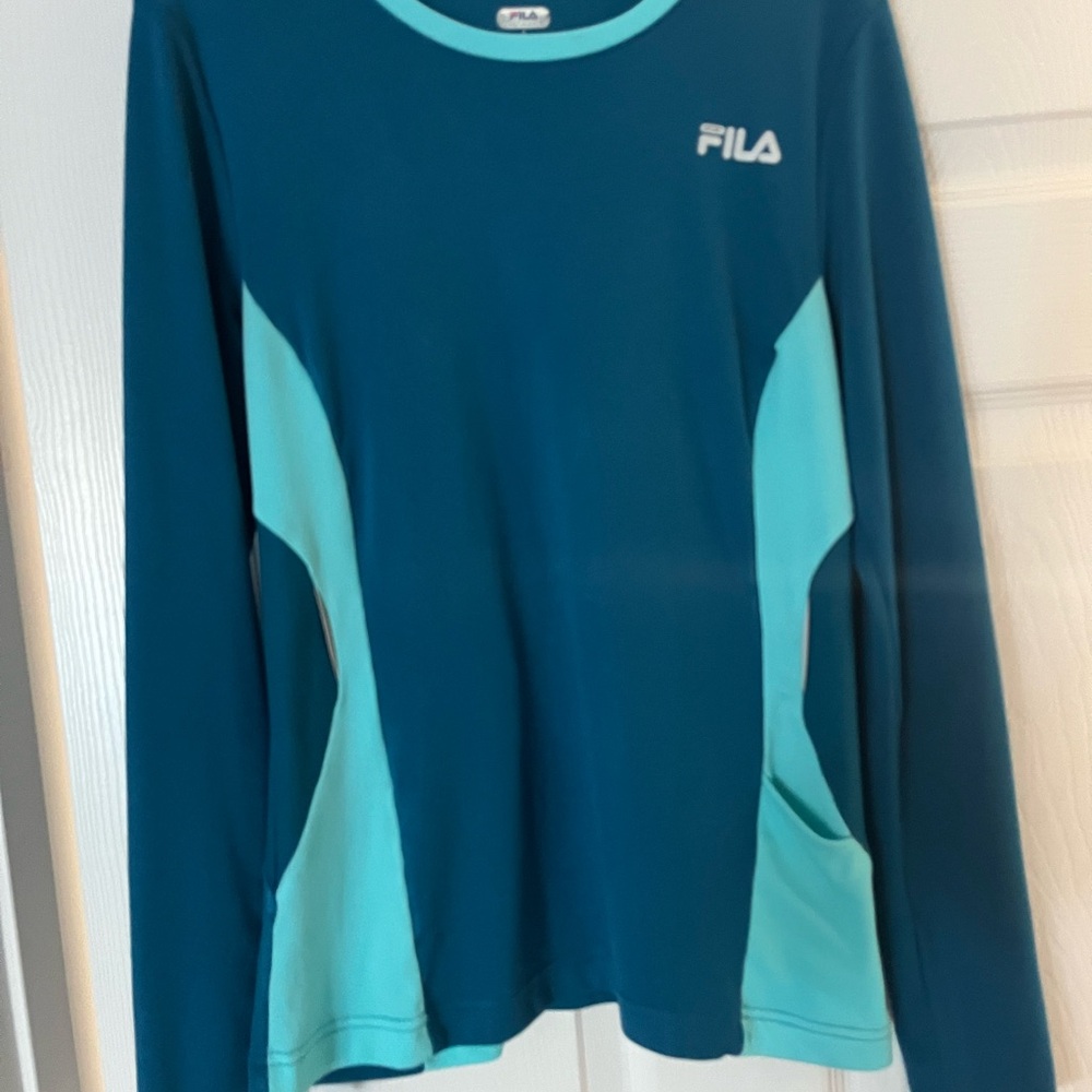 Fila Blue and Light Blue Long Sleeve Top